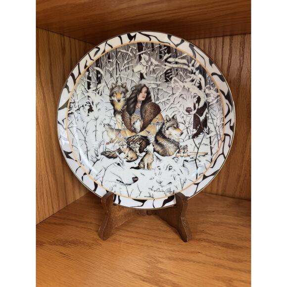 Where Paths Meet Bradford Exchange Native Harmony By Diana Casey 1996 Plate - Picture 1 of 8